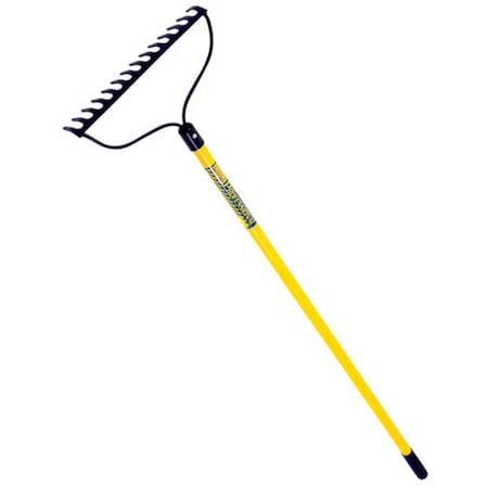 Seymour Midwest Bow Rake, 14 Tines, 60 in L Fiberglass Handle SE309882
